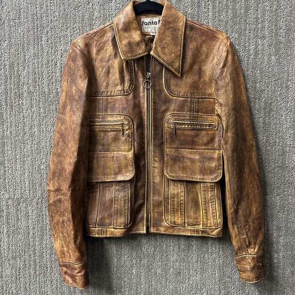 Women's Santa Fe Leather Compay Jacket  Size 36 Made In USA 0088 - Picture 1 of 11